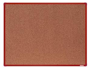 Tablica korkowa BoardOK w ramie aluminiowej, 1200 x 900 mm, czerwona rama