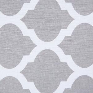 Nowoczesny podnóżek tapicerowany szaro-biały wzór Osage Beliani