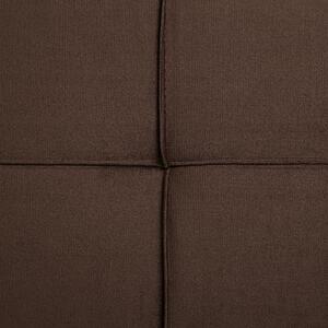Nowoczesna sofa rozkładana tapicerowana kanapa pikowana 3-osobowa brązowa Hasle Beliani