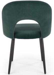 Tapicerowane krzesło K384 - ciemnozielony