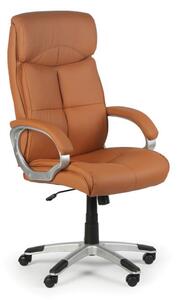 Krzesło biurowe FOSTER, jasnobrązowe