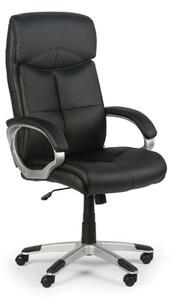 FOSTER skórzane krzesło biurowe, czarne