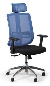 Krzesło biurowe CROSS, niebieski