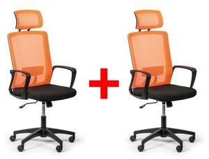Krzesło biurowe BASE PLUS 1+1 GRATIS, pomarańczowy