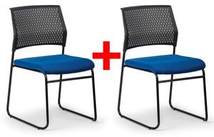 Krzesło konferencyjne MYSTIC 1 + 1 GRATIS, niebieski