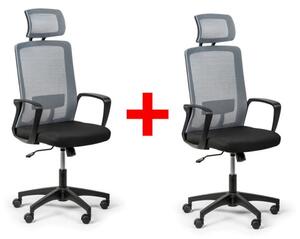 Krzesło biurowe BASE PLUS 1+1 GRATIS, szary