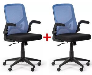 Fotel biurowy FLEXI 1+1 GRATIS, niebieski