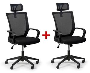 Fotel biurowy Basic 1+1 GRATIS, czarny