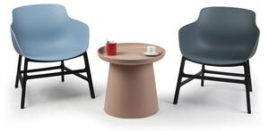 Plastikowy stolik kawowy FUNGO, średnica 500 mm, szary