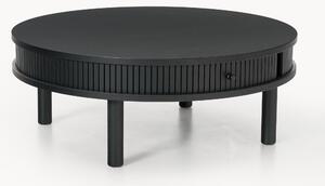 Stolik kawowy z ryflowanym frontem Calary, Ø 80 cm