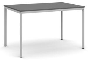 Stół do jadalni, 1200 x 800 mm, blat grafitowy, podstawa jasnoszara