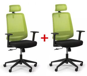 Krzesło biurowe RICH 1+1 GRATIS, zielony