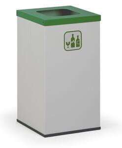 Kosz do segregacji śmieci ze stojakiem na worki 42 l, szary/zielony