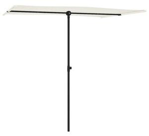 Parasol ogrodowy na aluminiowym słupku, 2x1,5 m, piaskowy