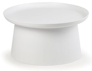Plastikowy stolik do kawy FUNGO, średnica 700 mm, zielony