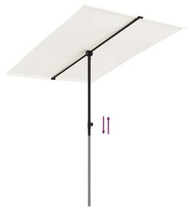 Parasol ogrodowy na aluminiowym słupku, 2x1,5 m, piaskowy