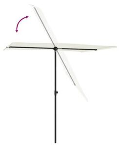 Parasol ogrodowy na aluminiowym słupku, 2x1,5 m, piaskowy