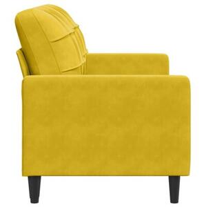 Sofa 2-osobowa, Å¼Ã³Åta, 140 cm, tapicerowana aksamitem
