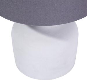 Lampa stołowa dekoracyjna z abażurem betonowa biała podstawa szary klosz Bhima Beliani