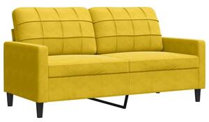 Sofa 2-osobowa, Å¼Ã³Åta, 140 cm, tapicerowana aksamitem