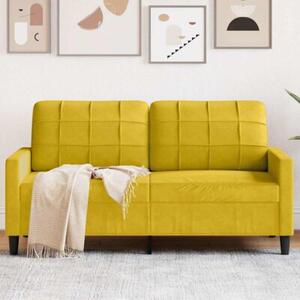 Sofa 2-osobowa, Å¼Ã³Åta, 140 cm, tapicerowana aksamitem