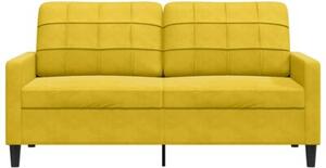 Sofa 2-osobowa, Å¼Ã³Åta, 140 cm, tapicerowana aksamitem