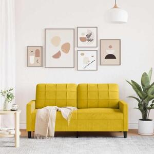 Sofa 2-osobowa, Å¼Ã³Åta, 140 cm, tapicerowana aksamitem