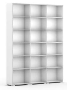 Biblioteka SILVER LINE, 3 kolumny, 2230 x 1800 x 400 mm, biały