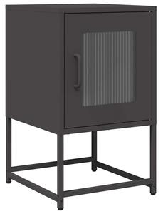 Szafka nocna czarna 36x39x60,5 cm stal walcowana na zimno