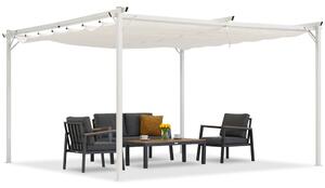 Biała pergola tarasowa La Palma 4x4m Garden Point
