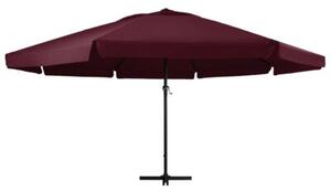 Parasol ogrodowy na aluminiowym słupku, 600 cm, bordowy