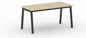 Stół PRIMO BASIC z czarnym stelażem, 1600 x 800 x 750 mm, brzoza