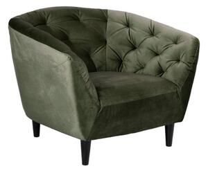 Fotel wypoczynkowy Ria, do salonu, pikowany, zielony