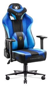 Fotel gamingowy Diablo X-Player 2.0 materiałowy King Size: Frost Black, fotel dla graczy