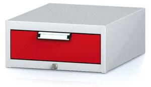 Kontenerek wiszący na narzędzia do stołów MECHANIC, 1 szuflada, 480 x 600 x 218 mm, czerwone drzwi