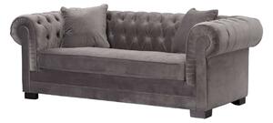 Sofa Chesterfield Classic Velvet Dark Grey 3-os