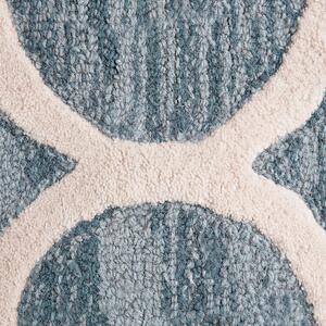Wełniany dywan prostokątny 160 x 230 cm marokańska koniczyna błękitny Yalova Beliani
