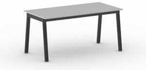Stół PRIMO BASIC z czarnym stelażem, 1600 x 800 x 750 mm, szary