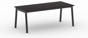 Stół PRIMO BASIC z czarnym stelażem, 2000 x 900 x 750 mm, wenge