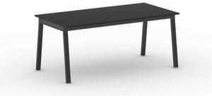 Stół PRIMO BASIC z czarnym stelażem, 1800 x 900 x 750 mm, grafitowy
