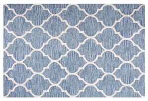 Wełniany dywan prostokątny 160 x 230 cm marokańska koniczyna błękitny Yalova Beliani