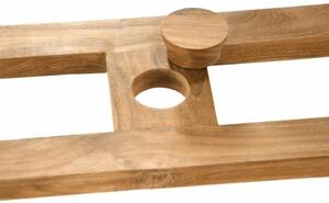 Rozkładalny stół z drewna tekowego Garth owalny 170 - 230 cm