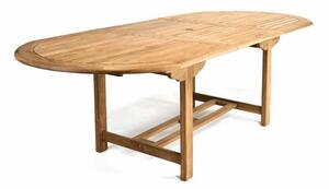 Rozkładalny stół z drewna tekowego Garth owalny 170 - 230 cm