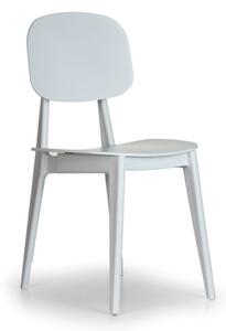Plastikowe krzesło do jadalni SIMPLY, białe