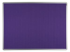 Tablica tekstylna ekoTAB w aluminiowej ramie, 900 x 600 mm, fioletowa