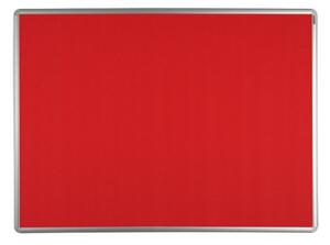 Tablica tekstylna ekoTAB w aluminiowej ramie, 900 x 600 mm, czerwona