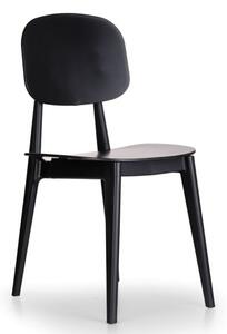 Plastikowe krzesło do jadalni SIMPLY, czarne