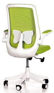 Krzesło biurowe z siatkowanym oparciem BUTTERFLY, zielona