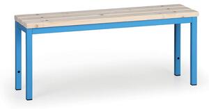 Ławka do szatni, siedzisko - listwy, długość 1000 mm, niebieska