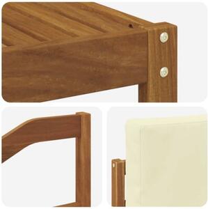 Zestaw sof ogrodowych z litego drewna akacjowego, modułowy, nowoczesny design, naturalne kolory